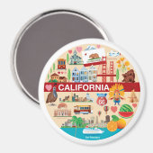 Kalifornien Reisen Magnet (Vorderseite/Rückseite)