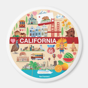 Kalifornien-Reisen Magnet