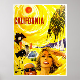 Kalifornien Reiseplakat Poster