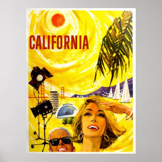 Kalifornien Reiseplakat Poster (Vorne)