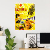 Kalifornien Reiseplakat Poster (Heimbüro)