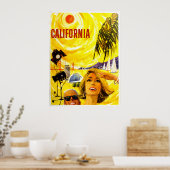 Kalifornien Reiseplakat Poster (Küche)