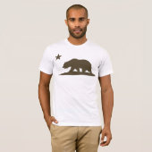 Kalifornien-Republik-Bär - Brown T-Shirt (Vorne ganz)