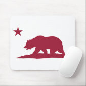 Kalifornien-Republik-Bär - Rot Mousepad (Mit Mouse)
