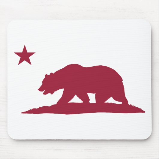 Kalifornien-Republik-Bär - Rot Mousepad (Vorne)