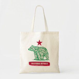 Kalifornien Republik Bär Typography Tragetasche