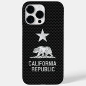 KALIFORNIEN - REPUBLIK Chrome auf Kohlenstofffaser Case-Mate iPhone Hülle (Rückseite)