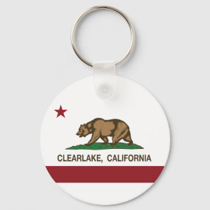 Kalifornien-Republik-Flagge Clearlake Schlüsselanhänger