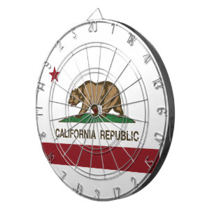 Kalifornien-Republik-Flagge Dartscheibe
