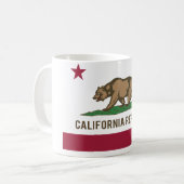 Kalifornien-Republik-Flagge - Farbe Kaffeetasse (Vorderseite Links)