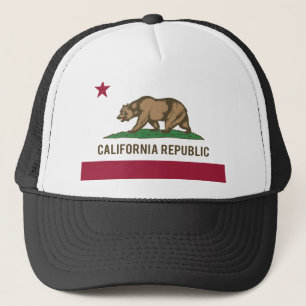 Kalifornien-Republik-Flagge - Farbe Truckerkappe