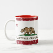 Kalifornien-Republik-Flagge Placerville Zweifarbige Tasse (Links)