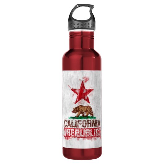 Kalifornien-Republik-Flaggen-Bär in der Painterly Trinkflasche (Vorderseite)