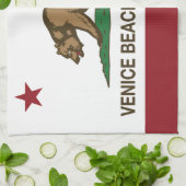 Kalifornien-Republik-Flaggen-Venedig-Strand Geschirrtuch (Gefaltet)