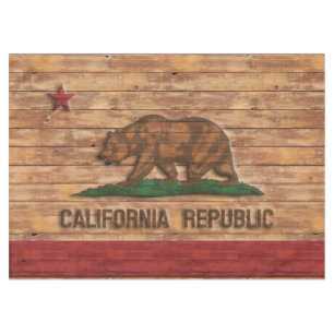 Kalifornien-Republik-Flaggen-Vintager hölzerner Tischdecke