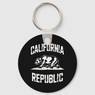 Kalifornien Republik Grizzly Staat Retro Vintage Schlüsselanhänger