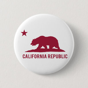 Kalifornien-Republik - grundlegend - Rot Button