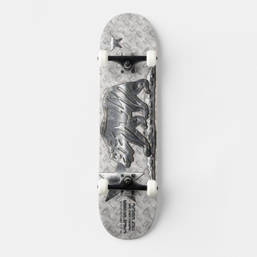 KALIFORNIEN REPUBLIK Grunge Steel Cutouts Diamond Skateboard (Vorderseite)