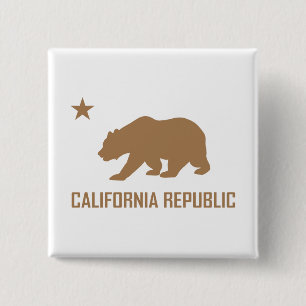 Kalifornien-Republik-Knopf Button