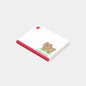 Kalifornien-Republik _niedlicher Bär Post-it Klebezettel (angewinkelt)