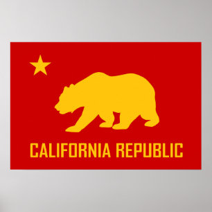 Kalifornien-Republik Poster