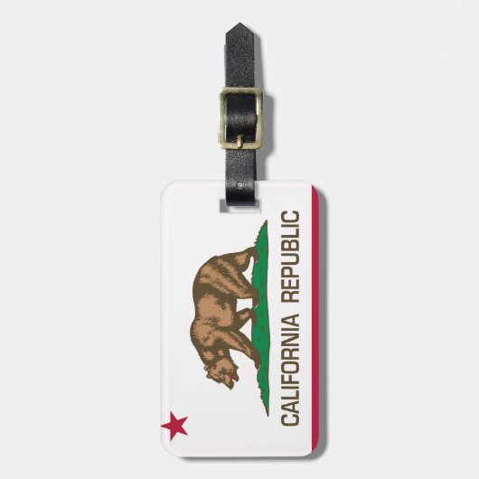Kalifornien-Republik (Staats-Flagge) Gepäckanhänger (Vorderseite vertikal)