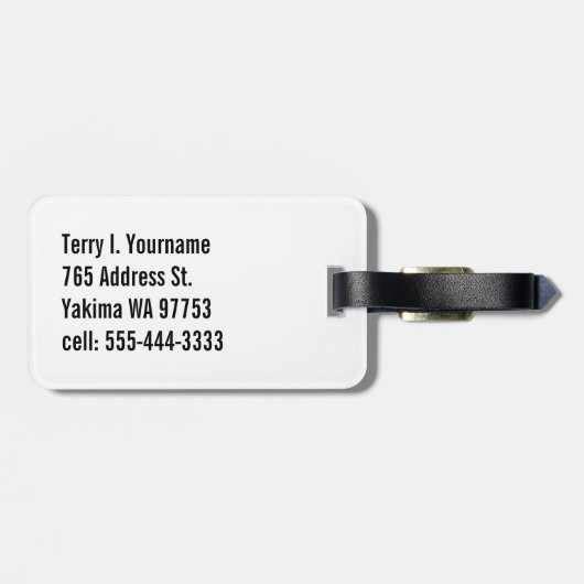 Kalifornien-Republik (Staats-Flagge) Gepäckanhänger (Rückseite horizontal)