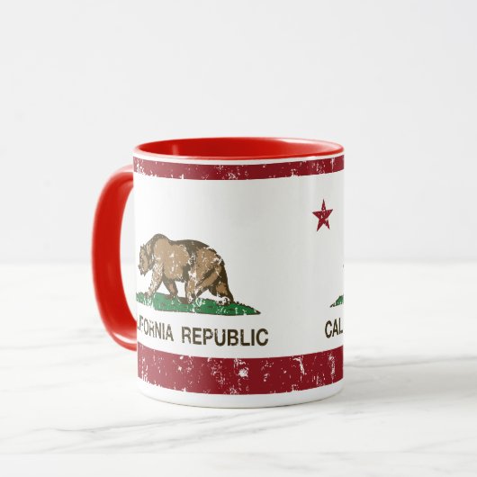 Kalifornien-Republik-Staats-Flagge Tasse (Vorderseite Links)