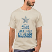 KALIFORNIEN-REPUBLIK Staats-FlaggeGrunge T-Shirt (Vorderseite)