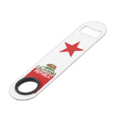 KALIFORNIEN-REPUBLIK Staats-Flaggen-Stern Speed Flaschenöffner (Rückseite Schrägansicht)