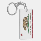 Kalifornien-Republik-Staatsflagge San Jose Schlüsselanhänger (Vorderseite links)