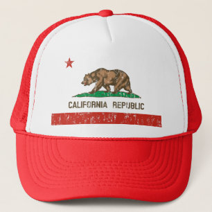 Kalifornien Republik Staatsflagge Trucker Hut (ver Truckerkappe