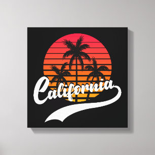 Kalifornien Retro-Sonnenuntergang Leinwanddruck