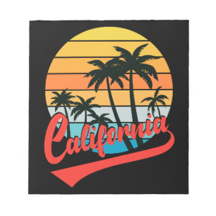 Kalifornien Retro Sonnenuntergang Notizblock