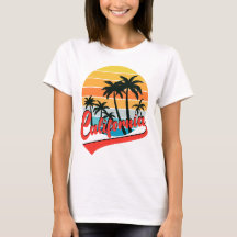 Kalifornien Retro Sunset Women's White T - Shirt