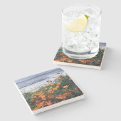 Kalifornien, Riesenküste, Kalifornien-Mohn Steinuntersetzer (Seitenansicht)