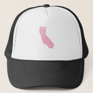 Kalifornien rosa Vintager Grunge Truckerkappe