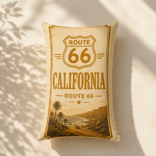 Kalifornien Route 66 Coastal Retro Sofa Akzent Lendenkissen