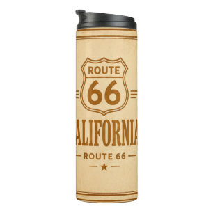 Kalifornien Route 66 Vintage-Kaffee-Reise Thermosbecher