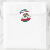 Kalifornien Runder Aufkleber (Tasche)