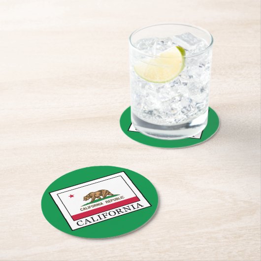 Kalifornien Runder Pappuntersetzer (Vor Ort)