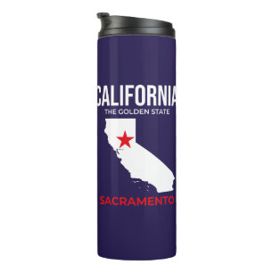 Kalifornien, Sacramento – The Golden State, USA Thermosbecher