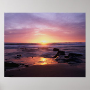 Kalifornien, San Diego, Sunset Cliffs, Sonnenunter Poster
