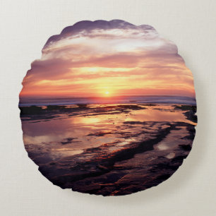 Kalifornien, San Diego, Sunset Cliffs, Sonnenunter Rundes Kissen