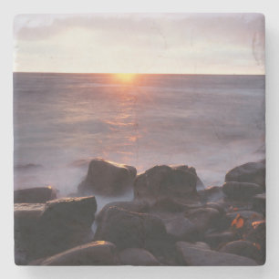 Kalifornien, San Diego, Sunset Cliffs, Sonnenunter Steinuntersetzer