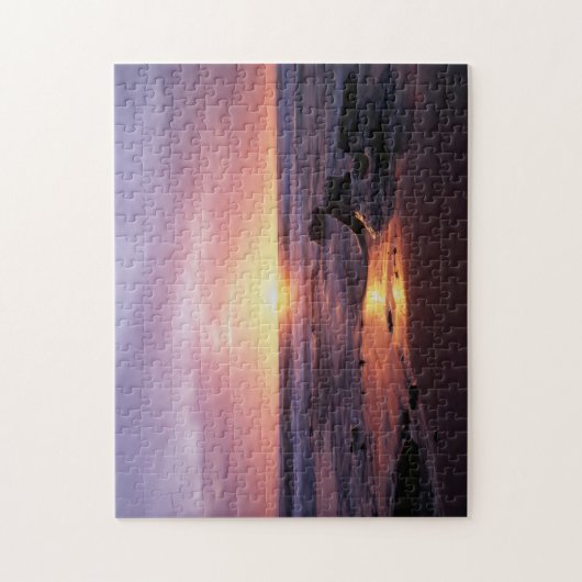 Kalifornien, San Diego, Sunset Cliffs, Sunset 4 Puzzle (Vertikal)