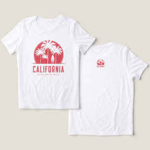Kalifornien Santa Monica Beach Retro Palme Tri-Blend Shirt