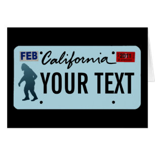 Kalifornien Sasquatch Nummernschild