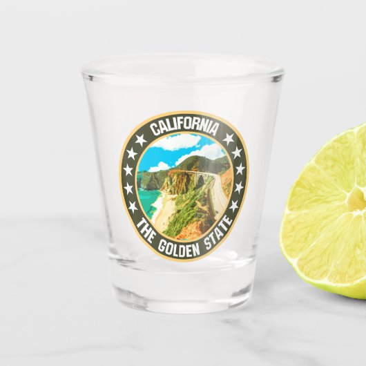 Kalifornien Schnapsglas (Vorderseite)