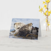 Kalifornien-Seeotter Karte (Gelbe Blume)